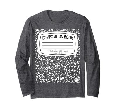 Divertente Composizione Notebook Costume Corrispondenza Halloween Maglia a Manica