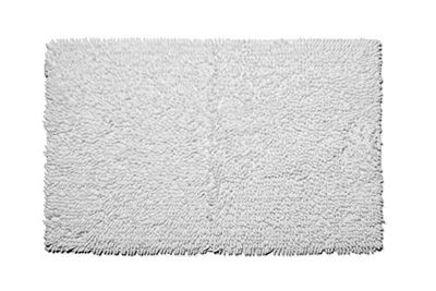 Croydex White Cotton Bathroom Mat with Slip-Resistant Backing,White Bath Mat,1 x 50 x 80 cm