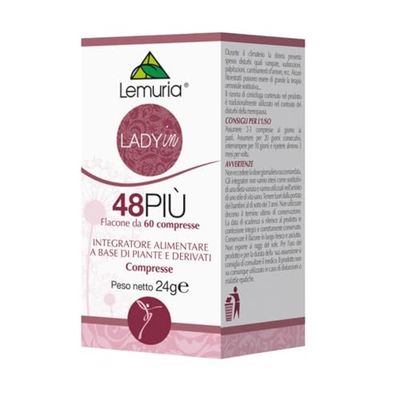Lemuria - 48 PLUS - Para Contrarrestar los Trastornos de la Menopausia, con Raíz de Cohosh Negro - 60 Tabletas