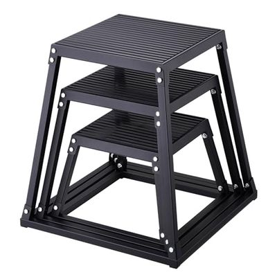 VEVOR Box Pliometrico 3 Pezzi 305/458/609 mm Piattaforma Pliometrica Carico 227 kg, Jump Box per Allenamento Fitness Crossfit per Salto Pliometrico Push-up Palestra, Scatola per Salti Pliometrici