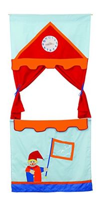 roba Porta teatro de marionetes, teatro de marionetas para crianças que economiza espaço, inclui 6 marionetas, para pendurar