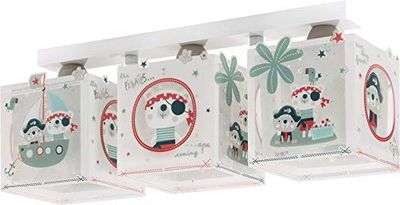 Dalber plafonnier enfant 3 lumières The Pirates Animaux Gris