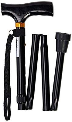 Days Adjustable Folding Walking Stick, Portable Cane with Ergonomic Handle, Non-Slip Base, Lightweight, Height Adjustable, 74 cm - 83.5 cm
