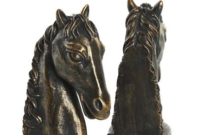 SUJETALIBROS SET 2 RESINA 23X9X19 CABALLO COBRIZO