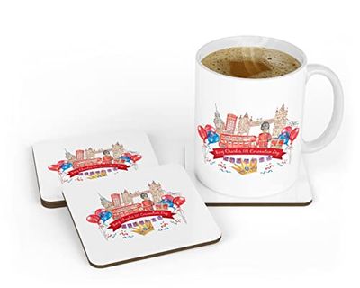 Handmade by Stukk King COASTER002 Coffe Cup, Tea, Mug Coaster, Ceramic