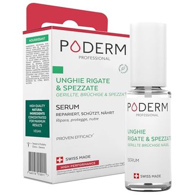 PODERM - UNGHIE CHE SI SPEZZANO, RIGATE, INFRAGILITE | Trattamento alle piante riparatrici, fortificanti, rivitalizzanti, nutrienti |Professionale mani/piedi | Facile & rapido | Swiss Made