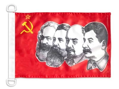 AZ FLAG Paviljoen UdSSR 4 figuren 45 x 30 cm – vlag van de communistische boot – Rusland 30 x 45 cm