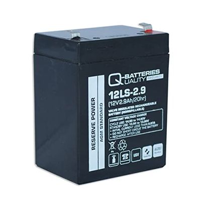 Q-Batteries 12LS-2.9 Batterie Plomb-Polaire 12 V 2,9 Ah AGM VRLA