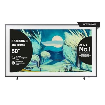 Contenuto: 1x Samsung Smart TV 50'' Serie LS03, Neo QLED 4K Mini LED, Include telecomando, cavo di alimentazione e manuale di istruzioni, Dimensioni con base (LxAxP): 112,41 x 67,92 x 22,78 cm, Colore: Black