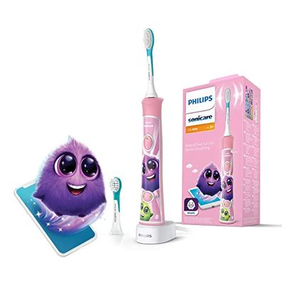 Philips Sonicare pour Enfant, Brosse à dents électrique sonique - Rose (Modèle HX6352/42)