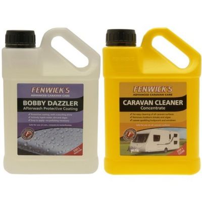 Fenwicks Bobby Dazzler and Caravan Cleaner Bundle - White/Yellow