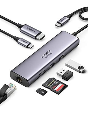 UGREEN Revodok USB C Hub met 4K@60Hz HDMI, Ethernet, PD100W, SD/TF, 2 USB 3.0, USB C Docking Station Compatibel met iPhone 15, MacBook Air/Pro, iPad Pro/Air, Surface, Galaxy S24, Steam Deck enz.