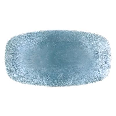 Churchill Studio Prints Raku Oblong Plate 355mm Topaz Blue