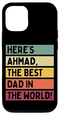 Here's Ahmad The Best Dad In The World Father's Day Retro Case for iPhone 12/12 Pro