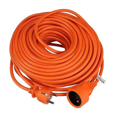 Waytex 51009 - Prolunga con Messa a Terra Interna ed Esterna, 40 m, Colore: Arancione