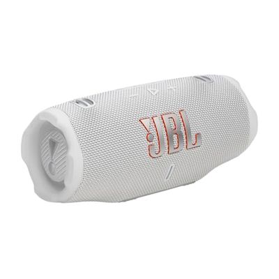 JBL Charge 6, Altavoz Bluetooth portátil inalámbrico, 28h de batería, Resistencia al Agua IP68, a Prueba de Polvo y caídas, Sonido Pro con AI Sound Boost, Compatible con Auracast, Blanco