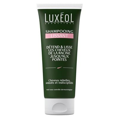 LUXÉOL – utjämnande schampo – slappnar av och jämnar ut håret – underlättar styling – rebelliskt, vågigt och oroligt hårvård – 87% naturliga ingredienser – tillverkad i Frankrike – 200 ml