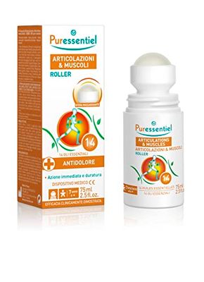 Puressentiel - Articolazioni e Muscoli - Roller Dispositivo Medico con 14 Oli Essenziali - Allevia i dolori muscolari e articolari - Con sfera massaggiante - 75ml