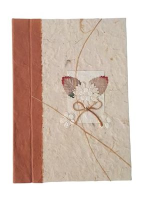 Diario para notas de papel morera decorado 16 x 22 cm