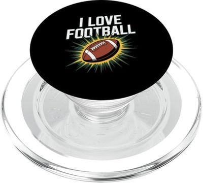Diseño I Love Football Enthusiast PopSockets PopGrip para MagSafe