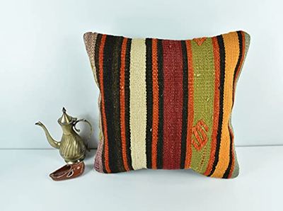 Kelim Cuscino 40x40 cm fatto a mano turco prodotto federe kilim dekorativo orientale etnici cuscino A1648