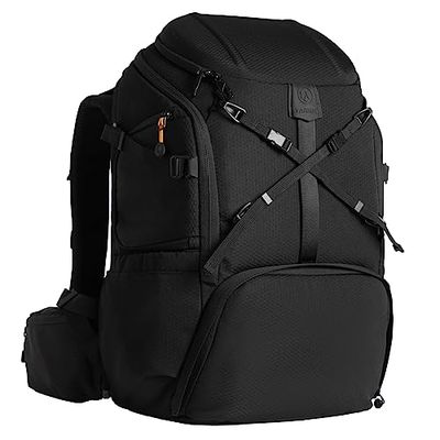 TARION Kameraryggsäck stor kamera fotoryggsäck: 2-i-1 SLR DSLR ryggsäck med kameraväska vattentät kamera axelväska spegelreflex 15,6 tums laptopfack och förlängningsrem, svart, XL, Företag