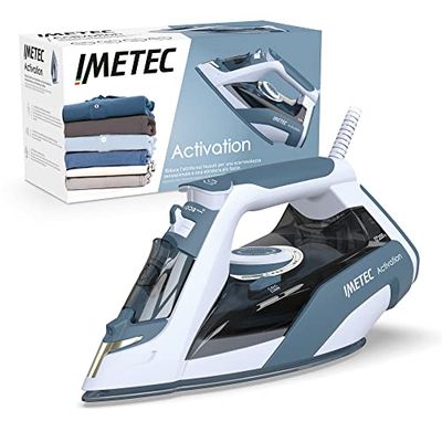 Imetec Activatie, stoomstrijkijzer, keramische schuifplaat en toermalijn, stoomstoot 200 g, ZeroCalc antikalktechnologie, eco-technologie, 2400 W