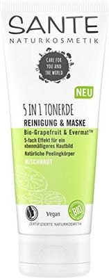 SANTE Naturkosmetik 5 i 1 lera rengöring & mask, 100 ml