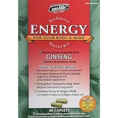 Nu-Life Energy Caplets 60ct Blister/IFC