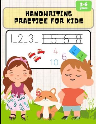 Handwriting for kids: woorkbook number,exercises 3-6 years,8.5 ×11 inch