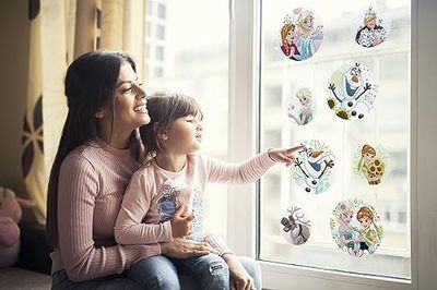 Disney - Pegatinas para ventana (30 x 30 cm), diseño de burbujas de Frozen Springday