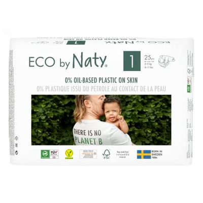 Eco by naty Ecologische luiers, T1-2-5 kg, 25 luiers