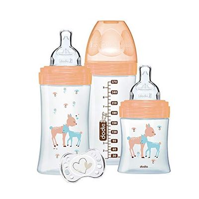 Dodie Babyflaskset Sensation+, glas, hjortko, beige