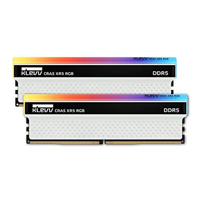KLEVV CRAS XR5 DDR5 RGB 32GB (2X 16GB) 6200MHz CL32 kit de mémoire RAM de Jeu XMP 3.0 Haute Performance Overclocking 32-38-38-78