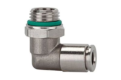 Raccord en L - Rotatif G 1/2 A - Pour tuyau extérieur Ø 12 mm - Pression de travail max. 15 bar - Acier inoxydable 1.4404
