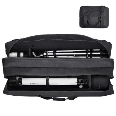 VEVOR Telescope Case, 762 mm, Telescope Storage Bag with Fixed Buckles, Multi-Pocket and Detachable Divider, Shock-Absorbent Telescope Carrying Case for Optical Tube & Tripod, Counterweight Pocket