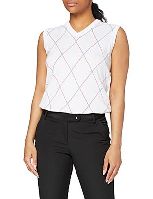 Island Green Women's Iglknt1689 - Slipover met V-hals Mouwloze trui