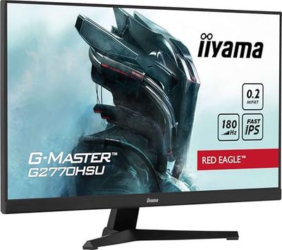 iiyama G-Master Red Eagle G2770HSU-B6 27 inch Fast-IPS LED Gaming Monitor Full HD HDMI DP USB 3.2 0.2 ms 180Hz Adaptive Sync Black