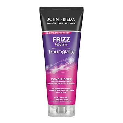 John Frieda - Frizz Ease Dream Smoothing Conditioner - Content: 250ml - Hair Straightening & 72h Moisture Protection with Keratin - For Unruly, Medium to Thick Hair