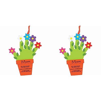 Baker Ross Mother's Day Handprint Poem Decoration Kits - Pack of 8, Mothers Day Crafts for Kids (FC418)