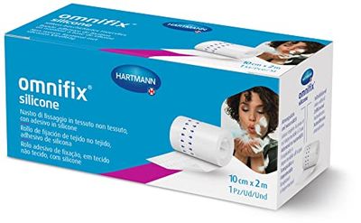 Omnifix Siliconen: pleister met contactlaag van siliconen, pijnloos verwijderen, 10 cm x 2 m, 1 stuk