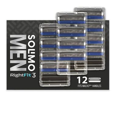 Marque Amazon - Solimo RightFit3 12 recharges - compatibles avec Mach3