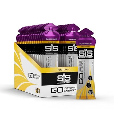 Science in Sport GO Isotonic Energy Gel 30x60ml Grosella negra, Vegano - Formulación isotónica con 22g de carbohidratos, Buen aporte de energía, Alternativa ideal a las bebidas isotónicas