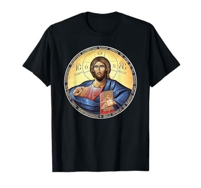 Icona ortodossa bizantina Gesù Cristo Pantocratore Maglietta