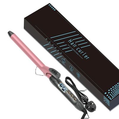 Curling Tongs, 25mm Hair Curling Wand with Ceramic Coating for Long Short Thick Fine Hair, Professional Curling Iron Hair Curler with Adjustable Temperature, LCD Display, 60mins Auto Off