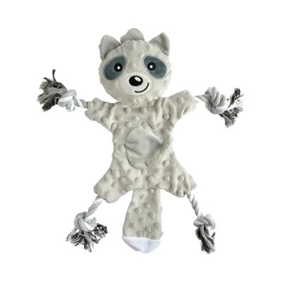 Love Story, Juguete de Peluche con Cuerda de 4 Nudos de poliéster, 34 x 37 cm, Color Gris