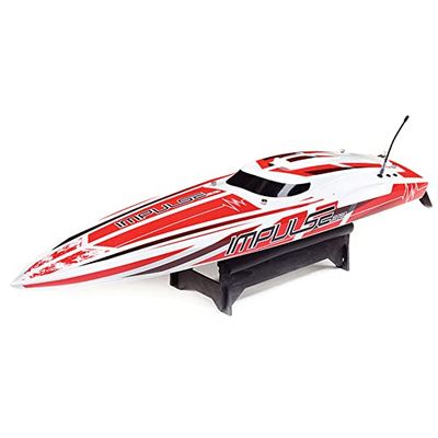Proboat Impulse 32" borstelloze diepe V RTR met smart, wit/rood