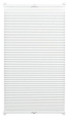 GARDINIA Plisségordijn met klemsteunen, thermo-achterzijde, optimale lichtreflectie, energiebesparend, alle montageonderdelen inbegrepen, EASYFIX-plisségordijn met 2 geleiders, wit, 70 x 130 cm (BxH)