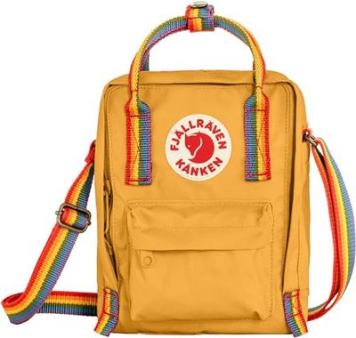 Fjällräven 23623-160-907 Kånken Rainbow Sling Sports rugzak Unisex Ochre-Rainbow Patroon Maat Uni, Oker-regenboogpatroon, Eén maat, Sport