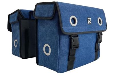 Willex Tela Dubble Tas Blauw